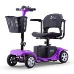 Portable Purple Mobility Scooter - 4mph Split Design