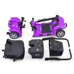 Portable Purple Mobility Scooter - 4mph Split Design