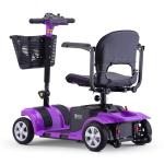 Portable Purple Mobility Scooter - 4mph Split Design