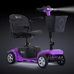 Portable Purple Mobility Scooter - 4mph Split Design