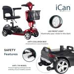 iCAN X-02 Portable Mobility Scooter with Removable Battery