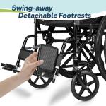 Lightweight Travel-Friendly Folding Wheelchair - 18" Seat