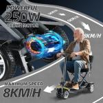Folding 4-Wheel Electric Mobility Scooter for Adults