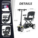 Folding 4-Wheel Electric Mobility Scooter for Adults