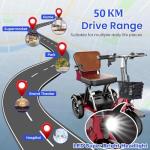 Lightweight Foldable 3-Wheel Mobility Scooter for Seniors