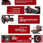 Lightweight Foldable 3-Wheel Mobility Scooter for Seniors