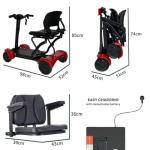 Lightweight Automatic Folding Mobility Scooter with Remote