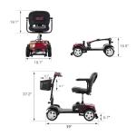 Metro Mobility Heavy Duty Travel Power Scooter - Red