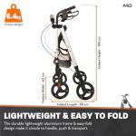 MobiQuip Lightweight 4-Wheel Rollator with Seat