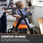 MobiQuip Lightweight 4-Wheel Rollator with Seat