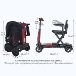 Lightweight Folding Mobility Scooter with Removable Battery