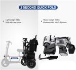 Lightweight Folding 3-Wheel Electric Scooter with Dual Motors