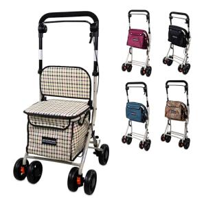 Mobiclinic® Foldable Shopping Trolley with Seat