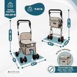 Mobiclinic® Foldable Shopping Trolley with Seat