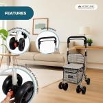 Mobiclinic® Foldable Shopping Trolley with Seat