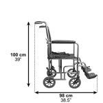 Pepe Lightweight Narrow Folding Wheelchair for Adults