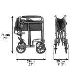 Pepe Lightweight Narrow Folding Wheelchair for Adults