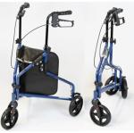 NRS Healthcare 3-Wheel Folding Rollator with Brakes