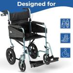 Days Lightweight Folding Wheelchair with Adjustable Footrests