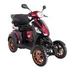 Green Power JH500 4-Wheel Electric Mobility Scooter Red