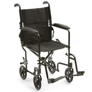 Folding Lightweight Attendant Transfer Wheelchair ECTR06-BLK