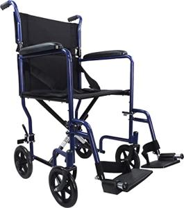 Aidapt Folding Lightweight Attendant Wheelchair with Brakes
