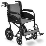 Lightweight Folding Wheelchair with Adjustable Footrests