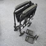 Folding Lightweight Attendant Transfer Wheelchair ECTR06-BLK