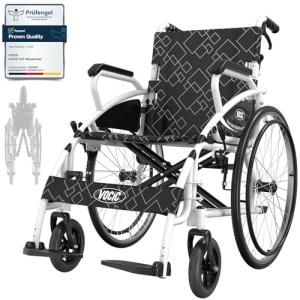 Lightweight Folding Wheelchair with Double Brakes