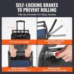 VEVOR Ultra-Lightweight Foldable Transport Wheelchair for Adults