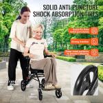 VEVOR Ultra-Lightweight Foldable Transport Wheelchair for Adults
