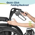 Portable Folding Wheelchair with Adjustable Footrests
