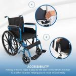 Mobiclinic® Folding Lightweight Self-Propelled Wheelchair