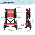 Lightweight Folding Wheelchair with Adjustable Footrests