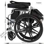 Lightweight Folding Aluminium Wheelchair with Mag Wheels
