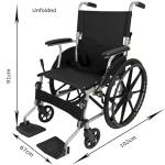 Lightweight Folding Aluminium Wheelchair with Mag Wheels