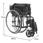 LSLIFE Lightweight Folding Wheelchair with 24-Inch Wheels