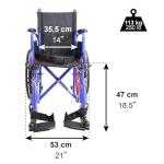 PEPE Kids Foldable Self-Propelled Mobility Wheelchair