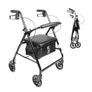 Pepe Folding 4-Wheel Rollator Walker with Seat