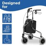 Days Tri-Wheel Lightweight Mobility Walker with Bag