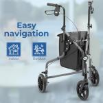 Days Tri-Wheel Lightweight Mobility Walker with Bag