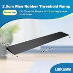 25mm Rise Non-Slip Rubber Threshold Ramp