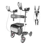 KMINA Lightweight 4 Wheel Forearm Rollator with Seat