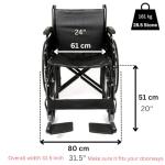 U-GO Atlas Heavy Duty Folding Wheelchair