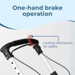 Days Breeze 4-Wheel Indoor Rollator with Basket