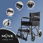 Foldable 18-Inch Wheelchair for Easy Transport