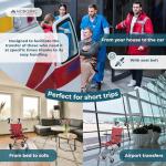 Mobiclinic Neptuno Folding Travel Wheelchair – Red Plaid