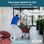 Mobiclinic Neptuno Folding Travel Wheelchair – Red Plaid