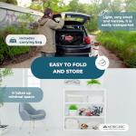 Mobiclinic Neptuno Folding Travel Wheelchair – Red Plaid