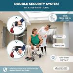 Mobiclinic Neptuno Folding Travel Wheelchair – Red Plaid